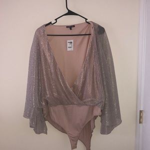 Metallic gold Charlotte Russe bodysuit